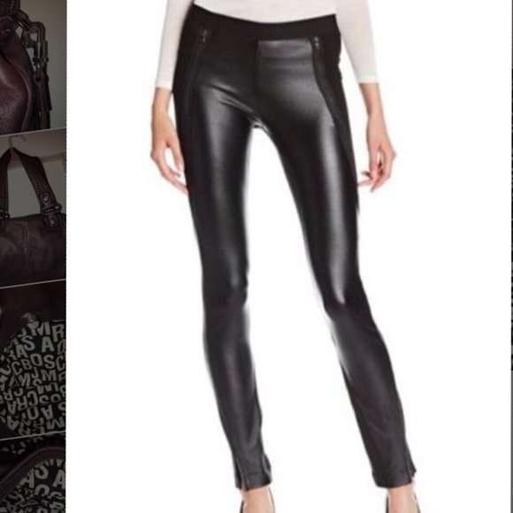BCBGMaxAzria Pants - BCBGMaxAzria Faux leather leggings in Black Small